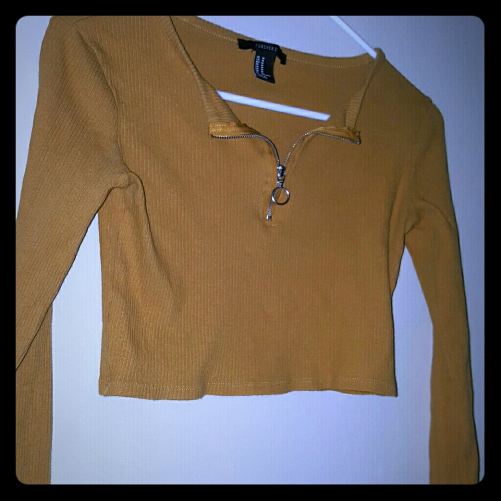 Mustard crop top